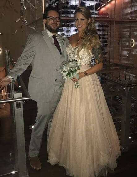 Jennifer Tanko with her husband J.D. Harmeyer on their wedding day.